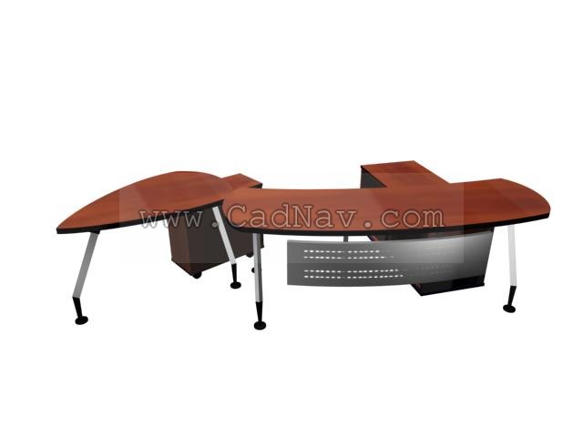 Office Desks and Cabinets 3d rendering
