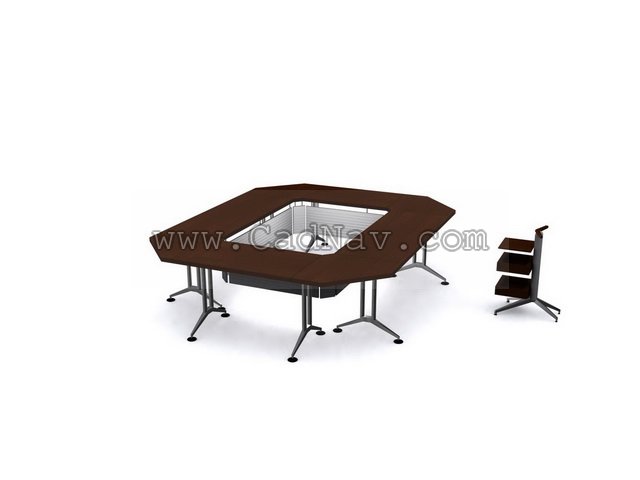 Conference Table And Chair 3d rendering