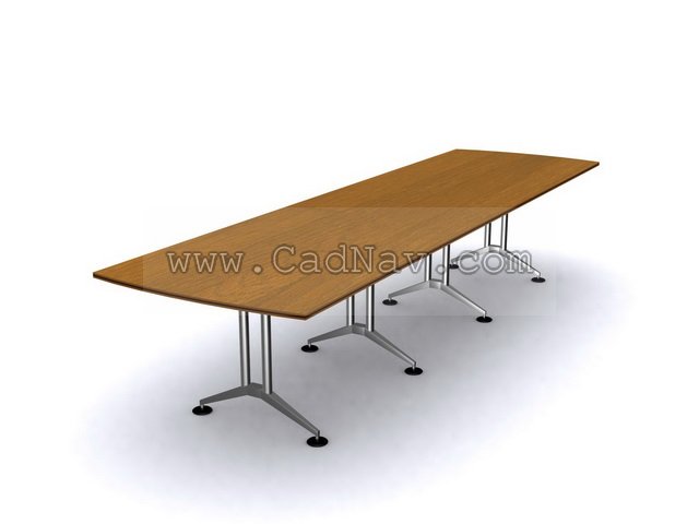 Plate conference table 3d rendering
