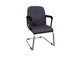Office steel armchair 3d model preview