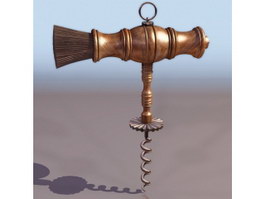 Corkscrew Opener 3d preview