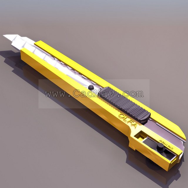 Pen knife cutter 3d rendering