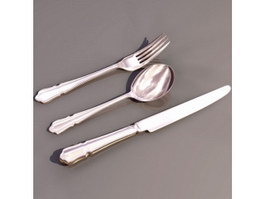 Silverware cutlery 3d model preview