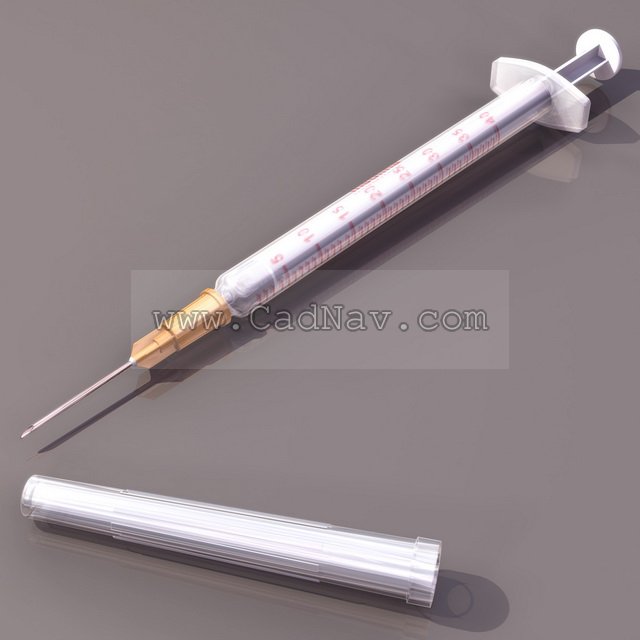 Injector for medical purpose 3d rendering