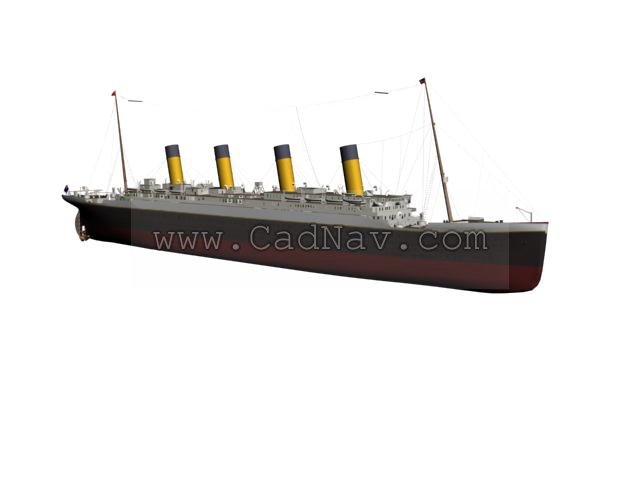 Titanic 3d rendering