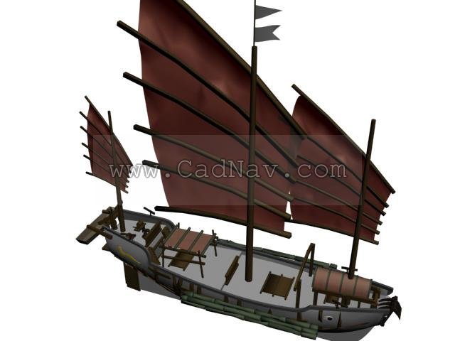 Tern schooner 3d rendering