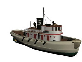 Coastal patrol boat 3d model preview