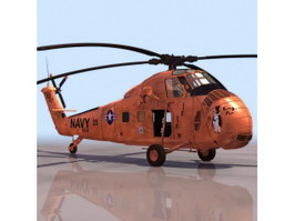 Sikorsky HUS-1 Attack Helicopter 3d model preview
