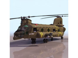 Medium transport helicopter 3d model preview