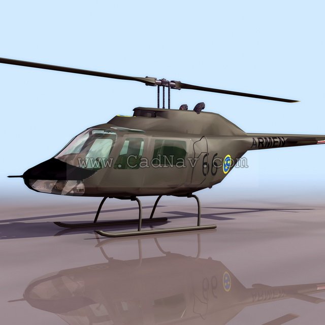 Advanced Light Helicopter 3d rendering