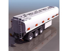 Tank truck trailer 3d model preview