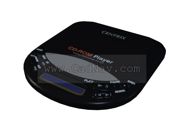 Centrix Audio CD player 3d rendering