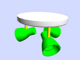 Ceiling projector light 3d model preview
