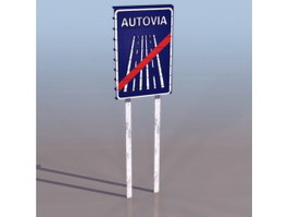 AUTOVia sign 3d model preview