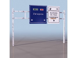 Lane indicating signal 3d model preview