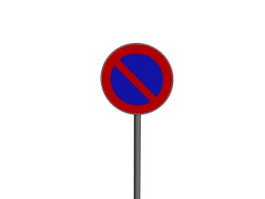 No Parking traffic sign 3d preview