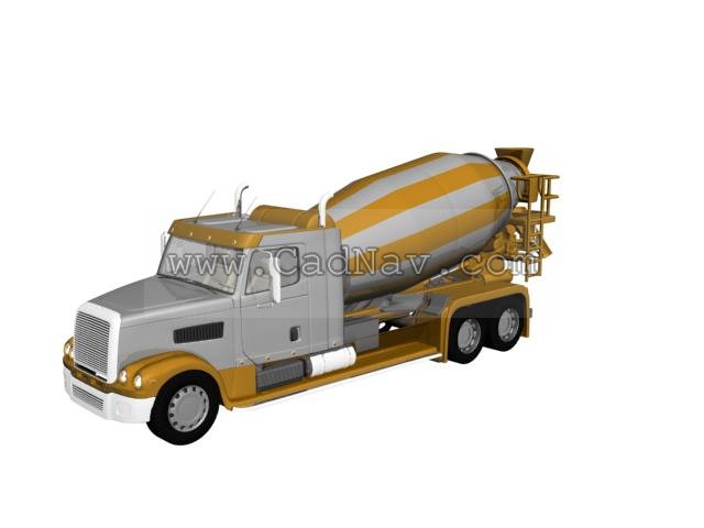 Concrete truck mixer 3d rendering