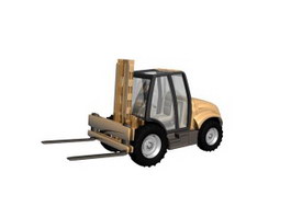 Fork truck 3d model preview