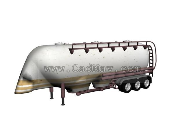 Volume tanker trailer 3d rendering