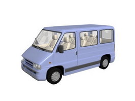 Microbus van 3d model preview