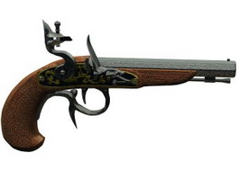 BUCCAN Flintlock Pistol 3d model preview