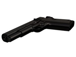 Colt 45 pistol 3d model preview