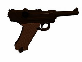 Luger pistol 3d model preview