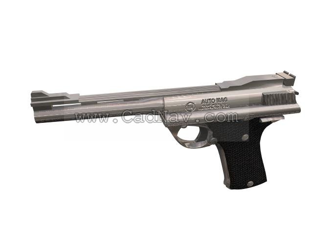 Automatic Magnum pistol 3d rendering