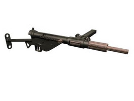 Sten submachine gun 3d model preview