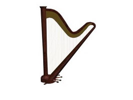 Harp 3d model preview