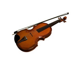 Violin instrument 3d model preview