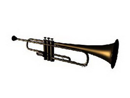 Jazz trumpet 3d model preview