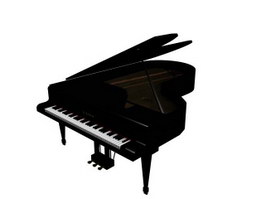 Grand Piano 3d model preview