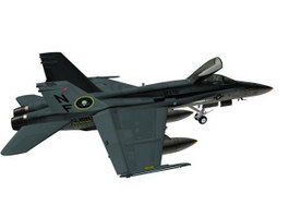 F-18A Hornet Multirole fighter 3d model preview