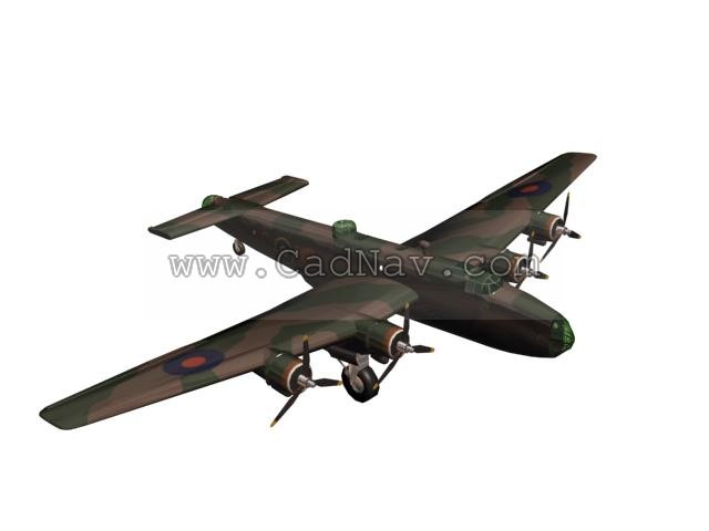 Handley Page Halifax 3d rendering