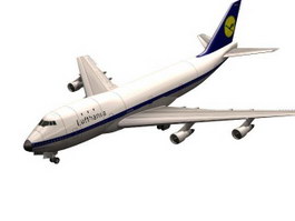 Boeing 747 aircraft 3d model preview