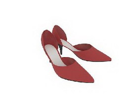 High-heel ladies dress shoes 3d preview