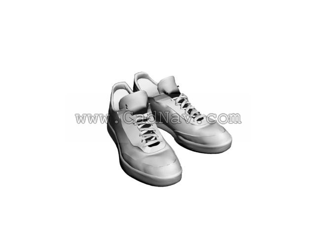 Sneakers deck shoes 3d rendering