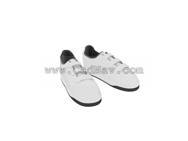 Mens Casual Shoes 3d rendering