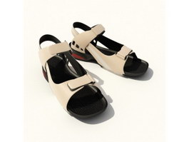 Summer Mens leather Sandal Shoes 3d model preview