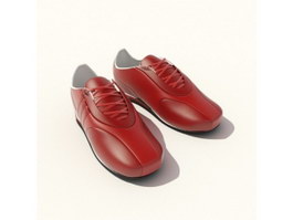 Genuine leather men dress shoes 3d preview