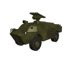 BRDM3 anti-tank missile vehicle 3d model preview