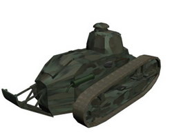 French Renault FT17 light tank 3d model preview