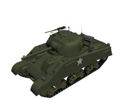 M4 Sherman Medium Tank 3d model preview