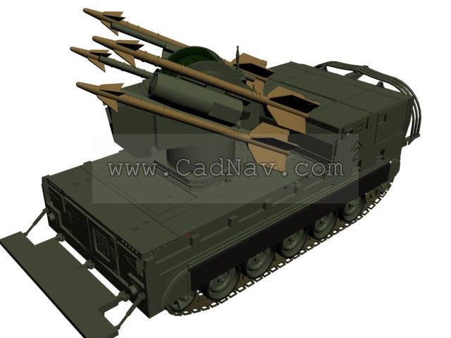 M7 Priest self-propelled artillery vehicle 3d rendering