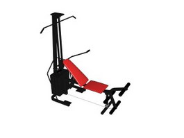 Seat Horizontal Pulley GYM equipment 3d model preview