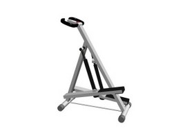 Fitness stepper with handles 3d model preview