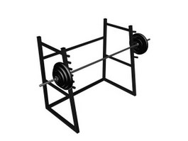 Smith machine weight Barbell Gym Equipment 3d model preview