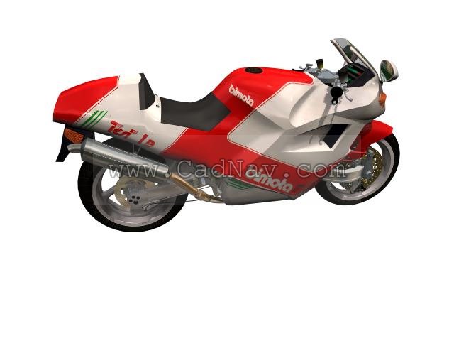 Bimota Tesi 1D 906SR Racing motorcycle 3d rendering