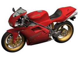 Ducati 916 sport bike motorcycle 3d model preview